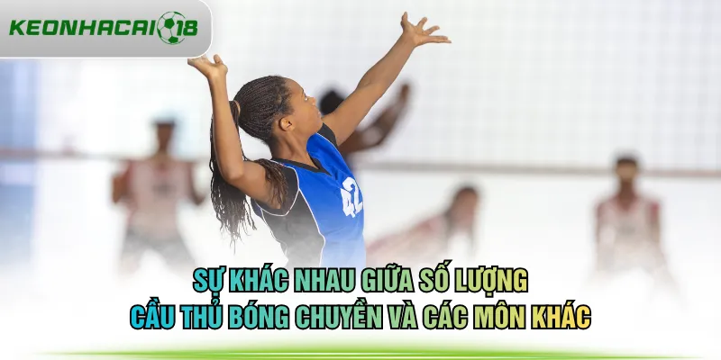 Sự khác nhau giữa số lượng cầu thủ bóng chuyền và các môn khác